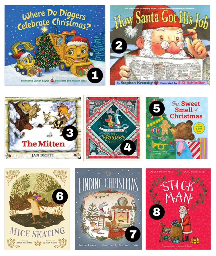 Our favorite Christmas books - December 2020 blog post | www.yourstrulyelizab.com | books 1-8